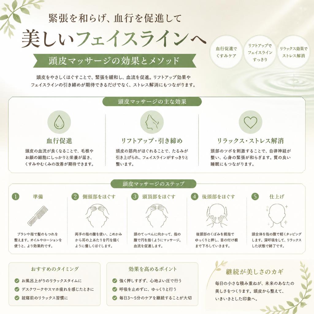 頭皮マッサージの美容効果